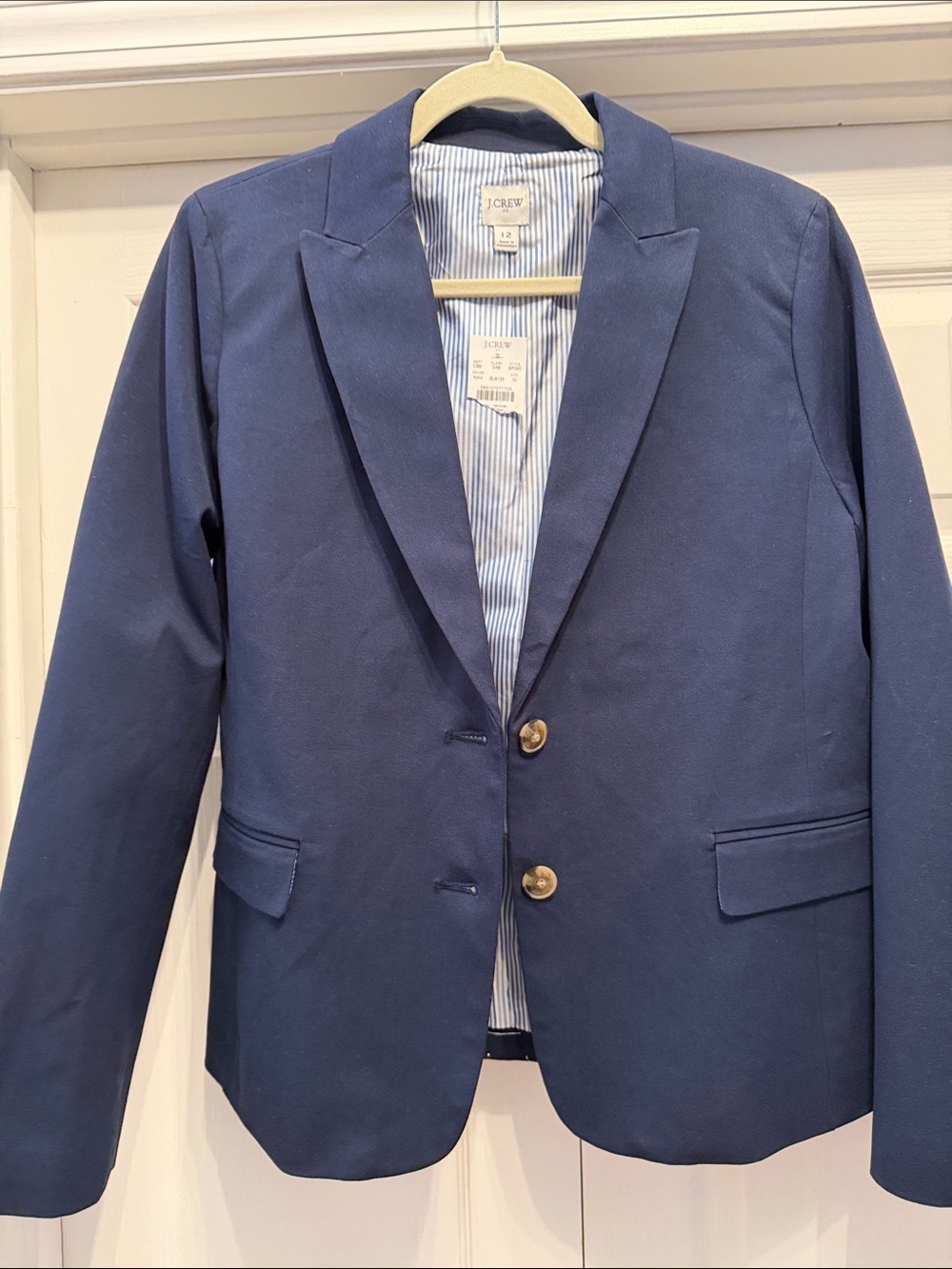 J. Crew Navy Blazer with Gold Buttons